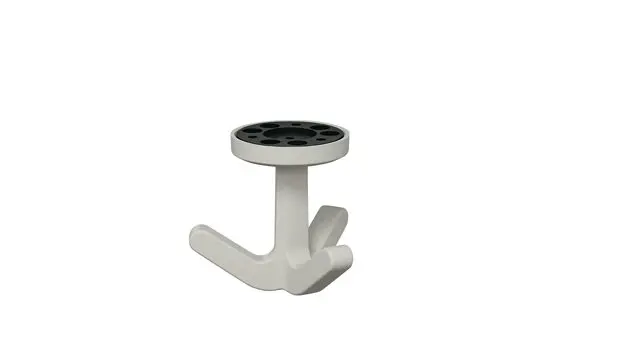Hewi Dreifachhaken S477, elastisch/matt drehbar lichtgrau 477.94B030 97 47794B03097