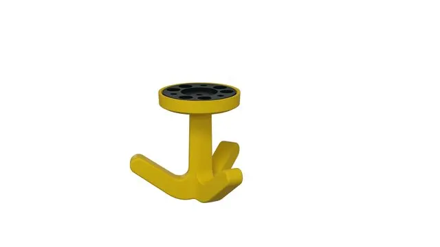 Hewi Dreifachhaken S477, elastisch/matt drehbar senfgelb 477.94B030 18 47794B03018