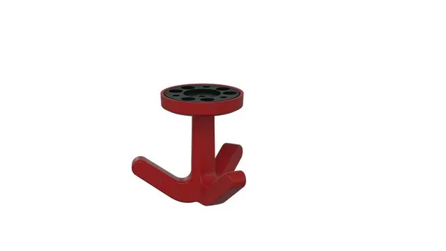 Hewi Dreifachhaken S477, elastisch/matt drehbar rubinrot 477.94B030 33 47794B03033