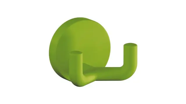 Hewi Doppelhaken Ser 477, matt, d:50mm, eckige Hakenform apfelgrün 477.90B025 74 47790B02574