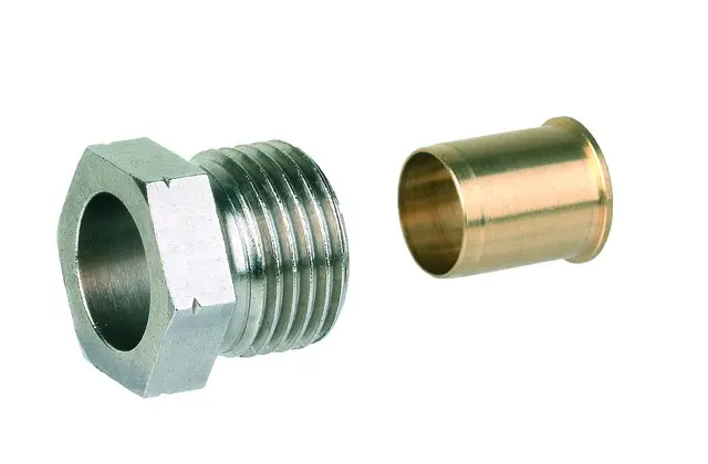 Resideo Honeywell Verschraubung FIG Cu-, Stahlrohr, G 1/2 IG, 10mm FIG1/2CS10