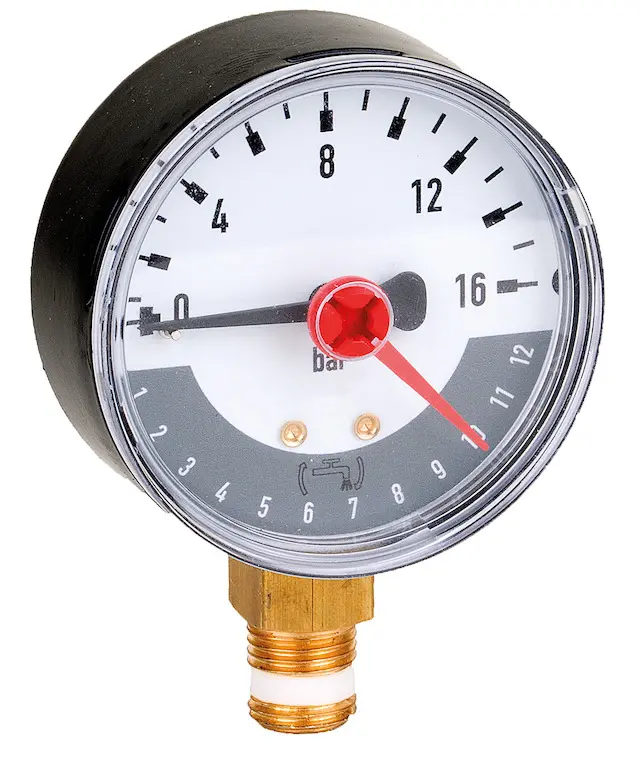 Resideo Honeywell Manometer M78M-MR zu Filter F78TS, R 1/4, Teilung 0-16bar M78M-A16MR