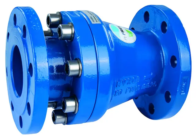 Resideo Rückflussverh. RV283S Flansch, pulverbeschichtet blau, DN 100 RV283S-100A