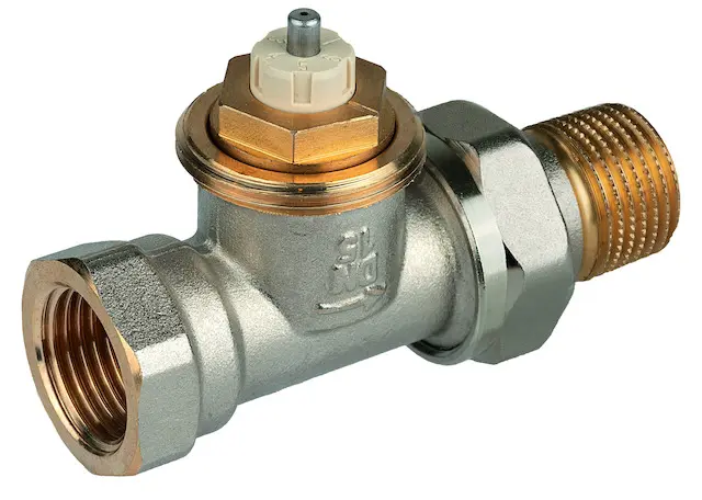 Resideo Thermostatventilkörper SX Messing vernickelt, Durchgang kurz, 3/8" V2020DSX10