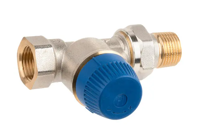 Resideo Thermostatventil Kombi-TRV Messing vernickelt, Durchgang, DN10 V2100DPI10