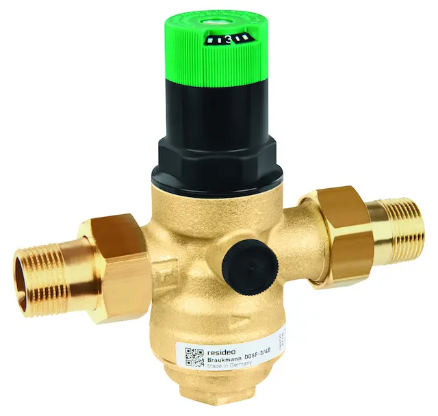 Resideo Honeywell Druckminderer D06F mit Einstellanzeige Messing B 2 Zoll D06F-2B  D06F-2B