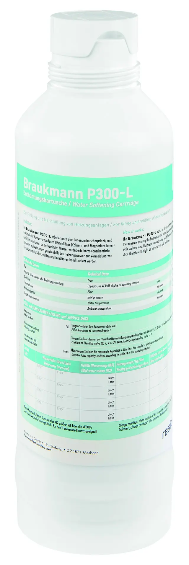 Resideo Honeywell Entsalzungspatrone P300 zu NK300VE, Ausführung -LES P300-LES