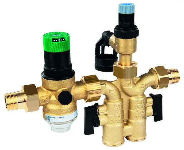 Resideo Honeywell Sicherheitsgruppe SG160SD mit Druckminderer Messing AA 1/2 Zoll SG160SD-1/2AA  SG160SD-1/2AA