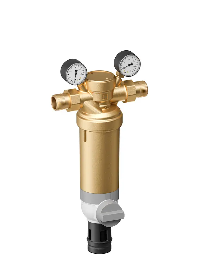 Resideo Hauswasser-Feinfilter F76S 0,1mm, bleifrei, Tülle 1", MS-Tasse F76S-1LFAAM