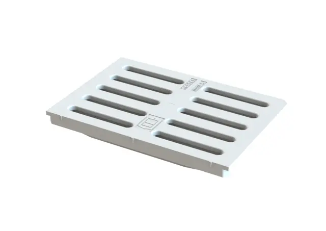 Kessel Slotted grid light-grey, PVC, cl. L15 KE30001W size: 2/3 30001W