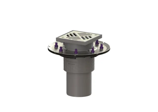 Kessel Siphon Practicus KE45219.11 DN100 verticale bride de compression, grille 138x138 45219.11