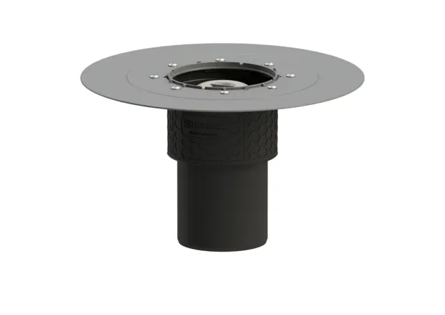Kessel Ecoguss drain body KE48611 glued flange, DN 100, Vertical outlet 48611