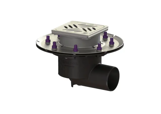 Kessel Ablauf Ecoguss KE48778.63 DN70 seitl. Pressfl., Rost KESSEL 48778.63