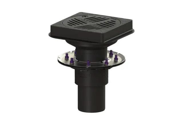 Kessel Parkdeckablauf Ecoguss KE48811.01 DN100,senkr., Pressdichgsfl. o.GV, eckig 48811.01
