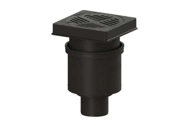 Kessel Yard drain Ecoguss KE67922B System 200, DN100, vert., square 67922B