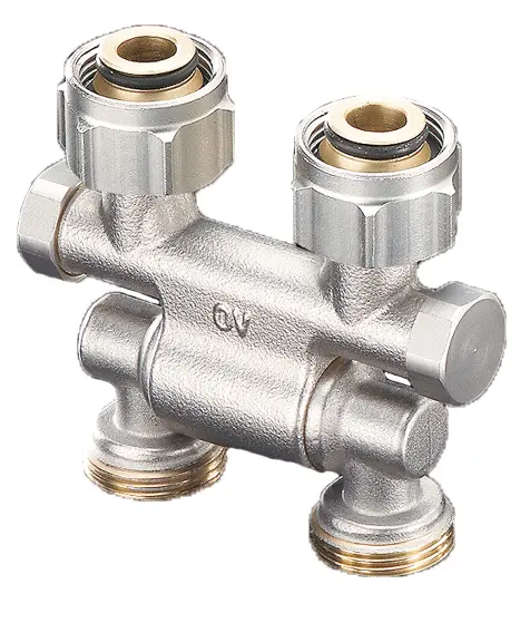 Oventrop Absperrverschraubung ZB  Multiflex F , schwenkbar, 3/4 ÜMx3/4 AG 1015711