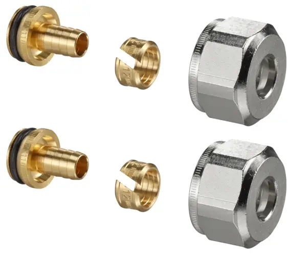 Oventrop Compression fitting Ofix K for external thread 3/4 17x2.0mm 2-fold for plastic pipe 1016876