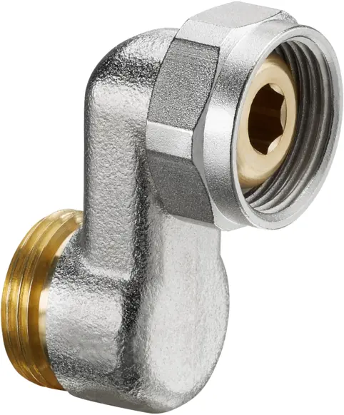 Oventrop S-connection fitting G ¾ external thread x G ¾ union nut, brass, nickel-plated 1019205