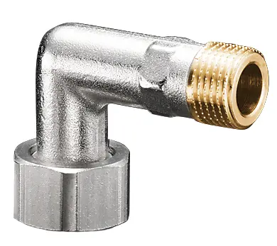 Oventrop angle Screw connection DN15 3/4 internal thread union nut x1/2 external thread nickel-plated 1019365