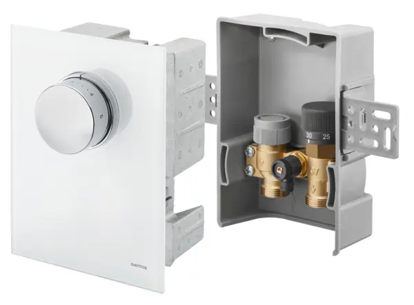 Oventrop Unibox TQ-RTL Thermostat, RTL, Q-Tech, Echtglas weiß 1022780