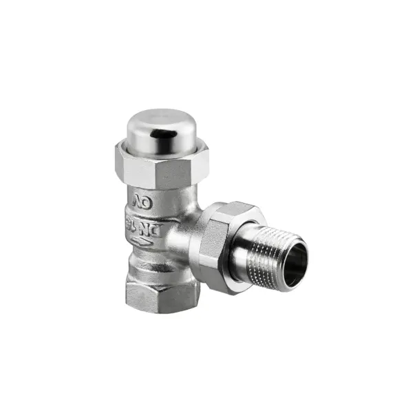 Oventrop Radiator lockshield valve Combi LR DN20 3/4 PN10 brass, angle, nickel-plated 1027566