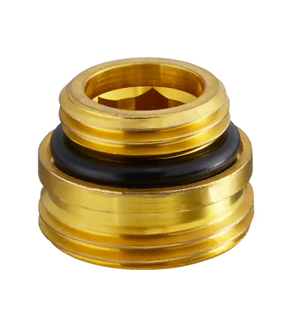 Oventrop Nipple for screw-in for Multiflex F 1/2 male thread x 3/4  male thread Ms collar nut unplated Set=10 pc. 1028252