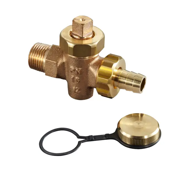 Oventrop KFE-Fill and drain cock/valve heavy pattern DN20 3/4 external thread PN16 bronze DIN 3848 1032006