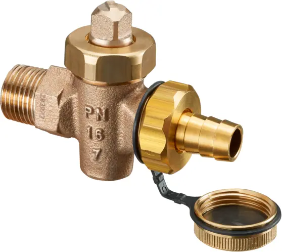 Oventrop Fill and drain cock, heavy model DN 20, R 3/4, Kvs: 15.6, PN 16, External thread 1032016