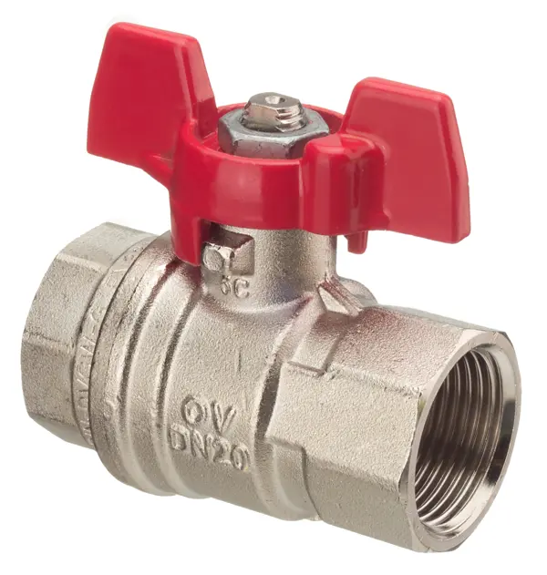 Oventrop Ball valve Optibal T-handle DN15 G1/2 internal thread PN16 brass 1076104