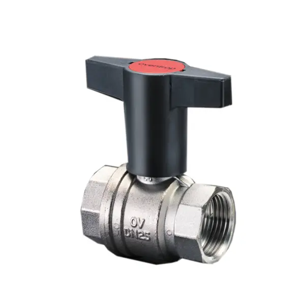 Oventrop Ball Valve Optibal lever handle DN25 1 female thread PN16 brass 1077108