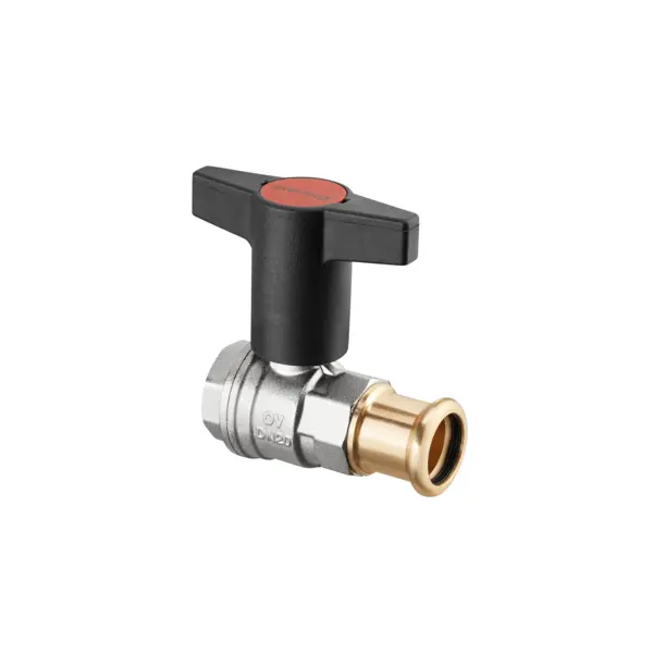 Oventrop Ball valve Optibal extended plastic handle DN25 press connection 28mm x 1 internal thread 1077155