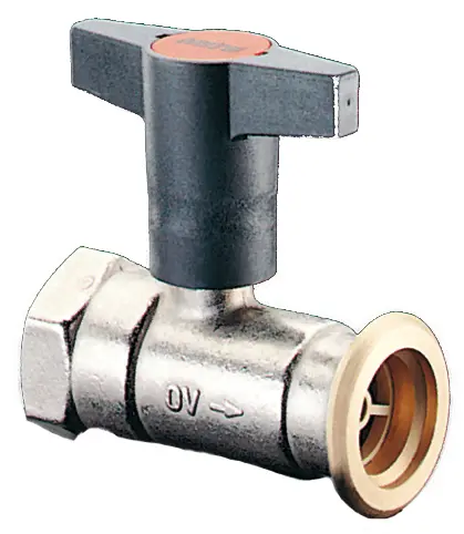 Oventrop Pump ball valve/cock/valve Optibal P with Shut-off Valve DN32 1 1/4 internal thread Brass 1078172