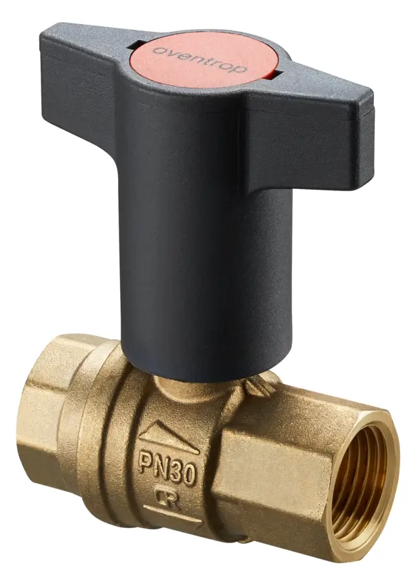 Oventrop Ball valve EZB, lever DN32 both ports 1 1/4 internal thread PN30, brass 1079110