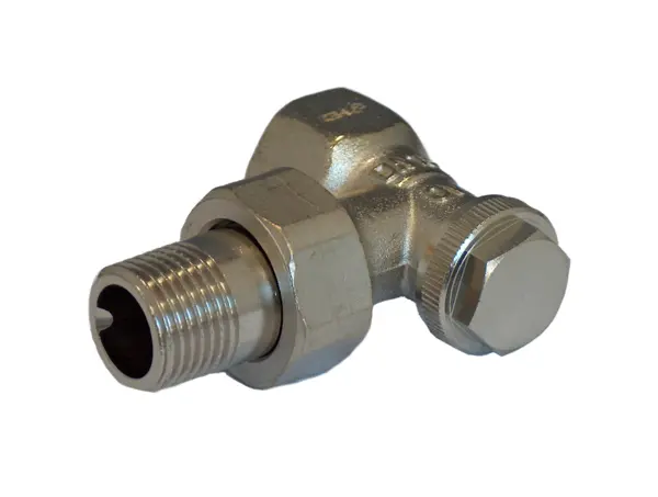 Oventrop HK-Verschraubung Combi 3  DN10  3/8 , PN10,Eck, Rg/Ms, vernickelt 1090361