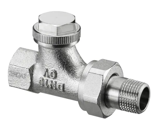 Oventrop Radiator Screw connection Combi 3 DN15 1/2 PN10 Dg Rg/Ms nickel-plated 1090462