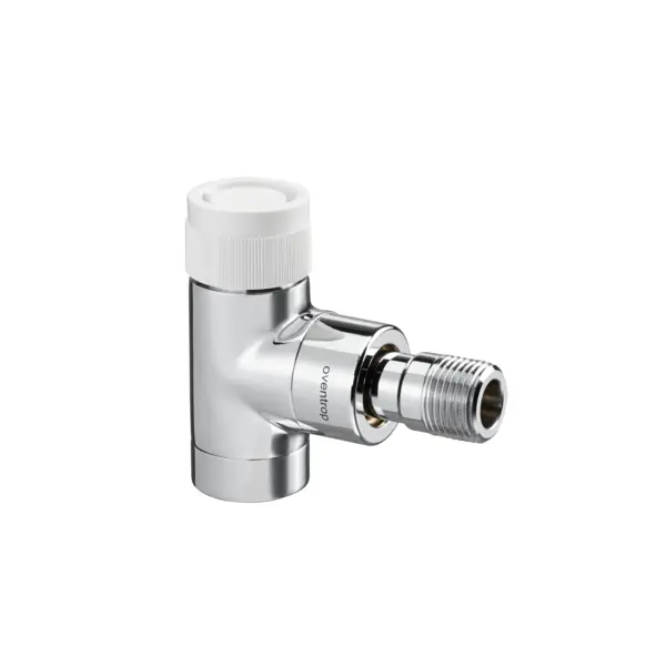 Oventrop Thermostatventil Baureihe E  DN15  1/2 , PN10, Eck, Edelstahl-Design 1163082