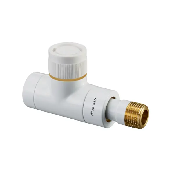 Oventrop Thermostatventil Baureihe E  DN15  1/2 , PN10, Durchgang, weiß 1163162