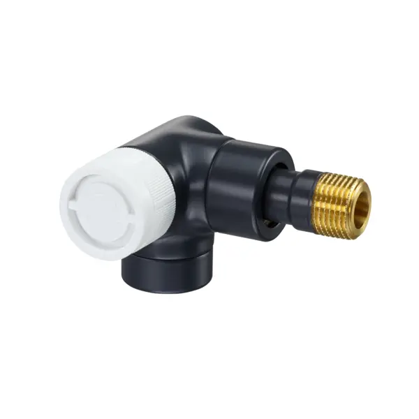 Oventrop Thermostat Valve E DN15 1/2 PN10 Angle angle left anthrazit 1163432