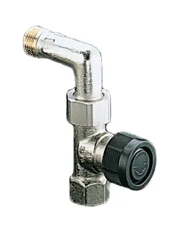 Oventrop Thermostatventil Baureihe A  DN15  1/2 Zoll  ,Durchgang m.Bogen, kv 1.05 1181304