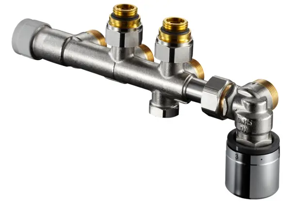 Oventrop Anschlussarmatur Multiblock TQ- RTL , angle, Rp 1/2 external thread, mit Q-Tech 1184076