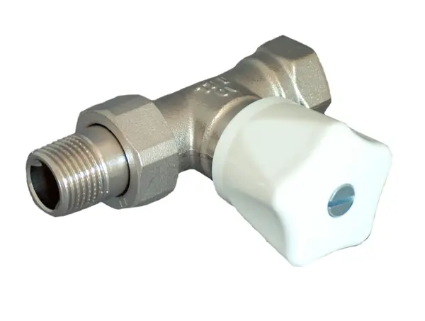 Oventrop Handreguliervent. Baureihe HR  DN15 1/2 Zoll ,PN10,Durchgang,Handrad weiß 1190604