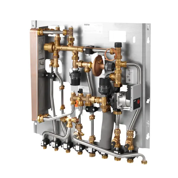 Oventrop Wohnungsstation  Regudis W-HTF  m.HT-Abgang,m.Mischer,17l/min,kupfergel. 1341342