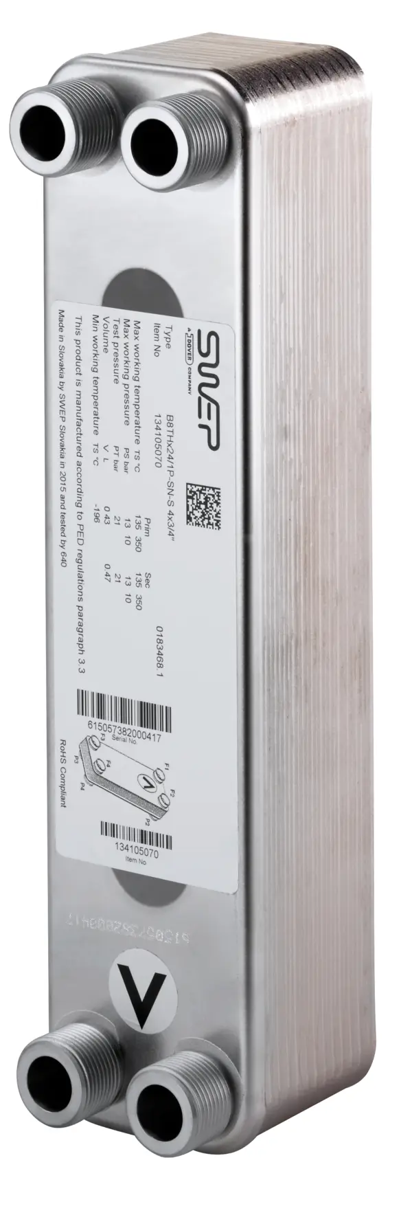 Oventrop Wärmeübertr. für Regudis W-HTF Ausführung 15 l/min., nickel 1341384