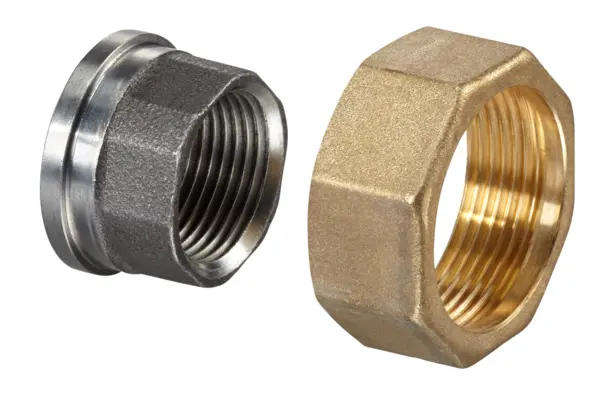 Oventrop Connection-Set for Regumat DN25 union nut G 1 1/2 and thread nozzle 1 internal thread 2-fold 1350457