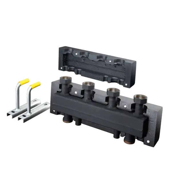 Oventrop Hydronic header/distributor combination HydroFix for Regumat DN25 for 3 heating circuits 1351699