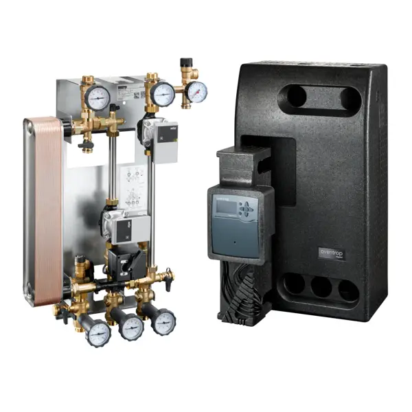 Oventrop Station mit Wärmeübertrager  Regusol X-Duo 25-B ,25 KW, mit HE-Pumpe 1361050