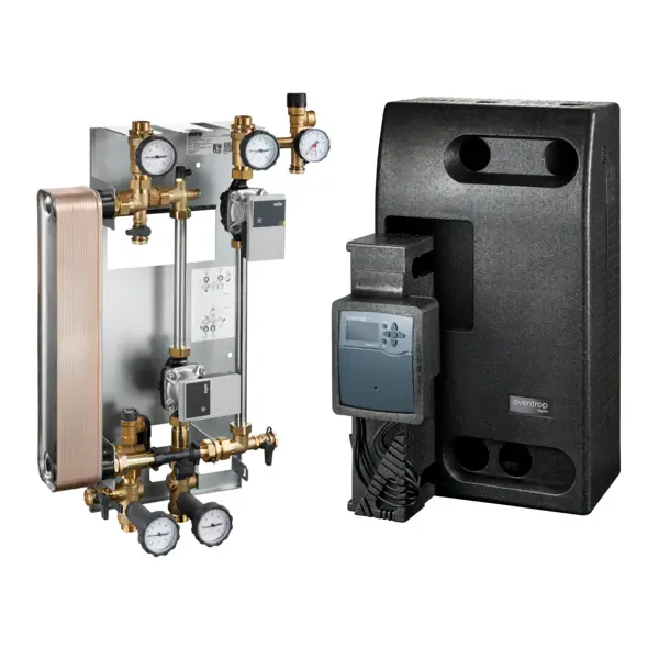 Oventrop Station mit Wärmeübertrager  Regusol X-Uno 25-B ,25 KW, mit HE-Pumpe 1361060