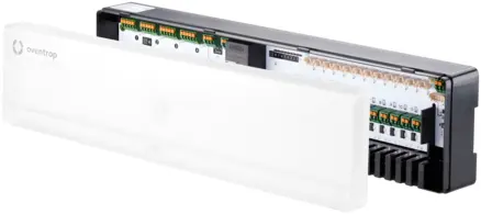 Oventrop FloorCon F 200 Electrical connecting block with automatic hydronic balancing for surface heating and cooling without channel allocation, connection of up to 8 room thermostats / 12 actuators, 230 V 1400984
