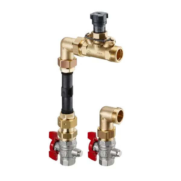 Oventrop Wärmemengenzähler-Anschluss-Set für Verteiler,Eck,m.Hycocon V,Kugelh.DN25 1404580