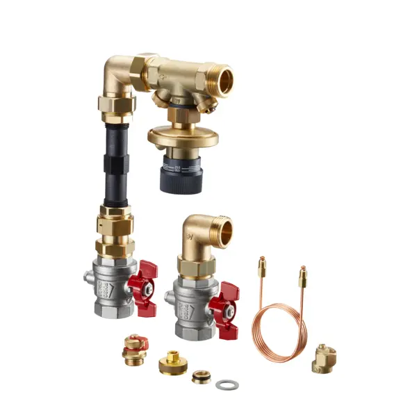 Oventrop Wärmemengenzähler-Anschluss-Set für Verteiler, angle, Hycocon DTZ, KH DN25 1404682